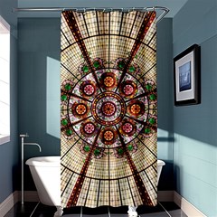 Pattern Round Abstract Geometric Shower Curtain 36  X 72  (stall)  by Nexatart