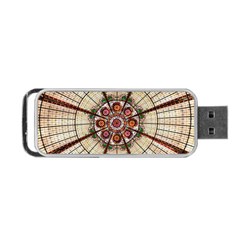 Pattern Round Abstract Geometric Portable Usb Flash (two Sides) by Nexatart