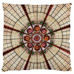 Pattern Round Abstract Geometric Standard Flano Cushion Case (one Side) by Nexatart