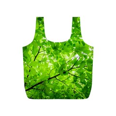 Green Wood The Leaves Twig Leaf Texture Full Print Recycle Bags (s)  by Nexatart