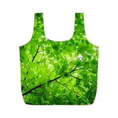 Green Wood The Leaves Twig Leaf Texture Full Print Recycle Bags (m)  by Nexatart