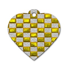 Pattern Desktop Square Wallpaper Dog Tag Heart (two Sides) by Nexatart