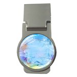 Background Art Abstract Watercolor Money Clips (Round)  Front