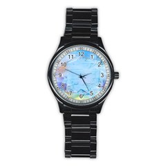 Background Art Abstract Watercolor Stainless Steel Round Watch by Nexatart