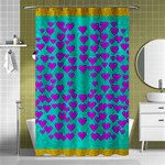 Raining Love And Hearts In The  Wonderful Sky Shower Curtain 48  x 72  (Small)  Curtain(48  X 72 ) - 42.18 x64.8  Curtain(48  X 72 )