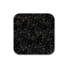 Abstract Collage Patchwork Pattern Rubber Square Coaster (4 Pack)  by dflcprints