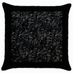 Abstract Collage Patchwork Pattern Throw Pillow Case (black) by dflcprints