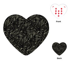 Abstract Collage Patchwork Pattern Playing Cards (heart)  by dflcprints