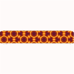 Black And Orange Diamond Pattern Small Bar Mats by Fractalsandkaleidoscopes