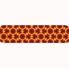 Black And Orange Diamond Pattern Large Bar Mats by Fractalsandkaleidoscopes