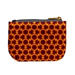 Black and Orange Diamond Pattern Mini Coin Purses Back