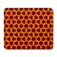 Black And Orange Diamond Pattern Large Mousepads by Fractalsandkaleidoscopes