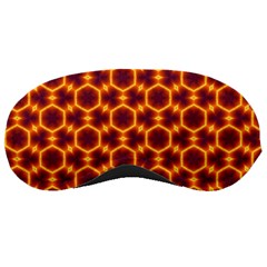 Black And Orange Diamond Pattern Sleeping Masks by Fractalsandkaleidoscopes