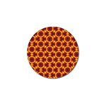 Black and Orange Diamond Pattern Golf Ball Marker (4 pack) Front