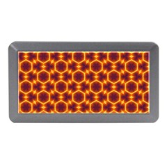 Black And Orange Diamond Pattern Memory Card Reader (mini) by Fractalsandkaleidoscopes