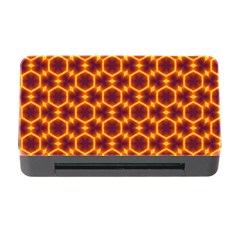 Black And Orange Diamond Pattern Memory Card Reader With Cf by Fractalsandkaleidoscopes