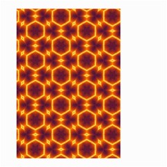 Black And Orange Diamond Pattern Small Garden Flag (two Sides) by Fractalsandkaleidoscopes