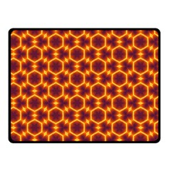 Black And Orange Diamond Pattern Double Sided Fleece Blanket (small)  by Fractalsandkaleidoscopes