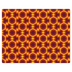 Black And Orange Diamond Pattern Double Sided Flano Blanket (medium)  by Fractalsandkaleidoscopes