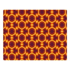 Black And Orange Diamond Pattern Double Sided Flano Blanket (large)  by Fractalsandkaleidoscopes