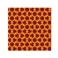 Black And Orange Diamond Pattern Small Satin Scarf (square)