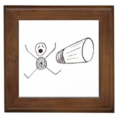 Violence Concept Drawing Illustration Small Framed Tiles by dflcprints