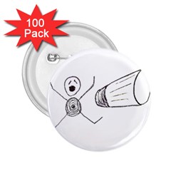 Violence Concept Drawing Illustration Small 2 25  Buttons (100 Pack)  by dflcprints