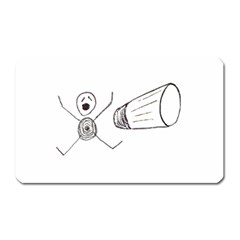 Violence Concept Drawing Illustration Small Magnet (rectangular) by dflcprints