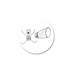 Violence Concept Drawing Illustration Small Golf Ball Marker by dflcprints