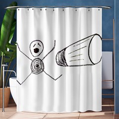 Violence Concept Drawing Illustration Small Shower Curtain 60  X 72  (medium)  by dflcprints