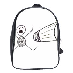 Violence Concept Drawing Illustration Small School Bag (xl)