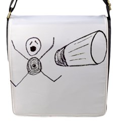 Violence Concept Drawing Illustration Small Flap Messenger Bag (s) by dflcprints