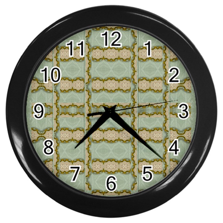 Celtic Wood Knots In Decorative Gold Wall Clocks (Black)