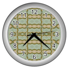 Celtic Wood Knots In Decorative Gold Wall Clocks (silver)  by pepitasart