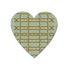 Celtic Wood Knots In Decorative Gold Heart Magnet by pepitasart