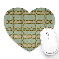 Celtic Wood Knots In Decorative Gold Heart Mousepads by pepitasart