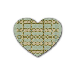 Celtic Wood Knots In Decorative Gold Heart Coaster (4 Pack)  by pepitasart