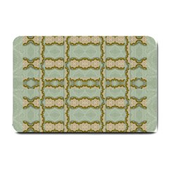 Celtic Wood Knots In Decorative Gold Small Doormat  by pepitasart