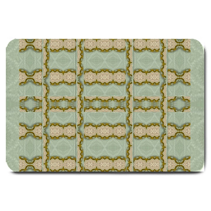 Celtic Wood Knots In Decorative Gold Large Doormat 