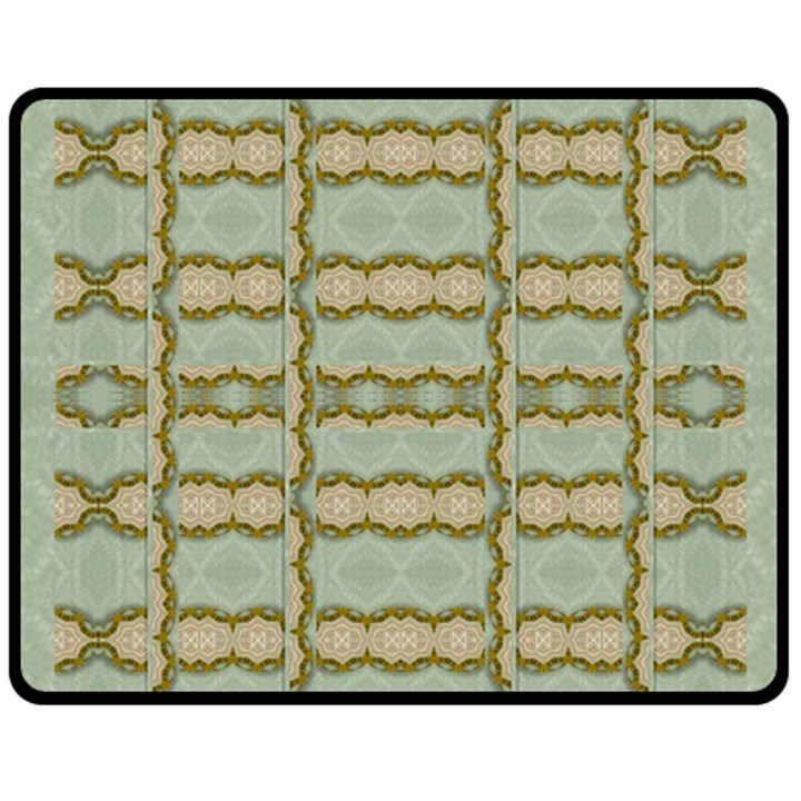 Celtic Wood Knots In Decorative Gold Fleece Blanket (Medium) 