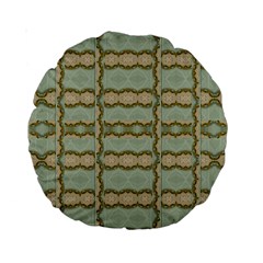 Celtic Wood Knots In Decorative Gold Standard 15  Premium Round Cushions by pepitasart