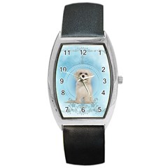 Cute Little Havanese Puppy Barrel Style Metal Watch by FantasyWorld7