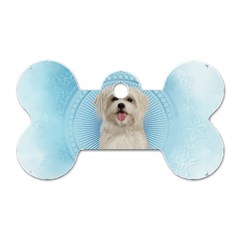 Cute Little Havanese Puppy Dog Tag Bone (one Side) by FantasyWorld7