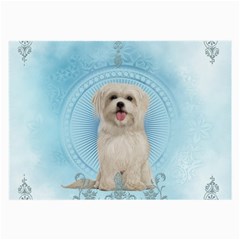 Cute Little Havanese Puppy Large Glasses Cloth by FantasyWorld7