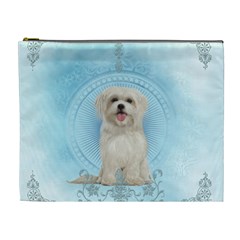 Cute Little Havanese Puppy Cosmetic Bag (xl) by FantasyWorld7