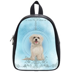 Cute Little Havanese Puppy School Bag (small) by FantasyWorld7