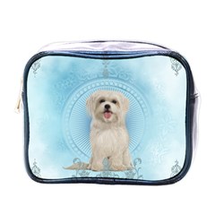 Cute Little Havanese Puppy Mini Toiletries Bags by FantasyWorld7