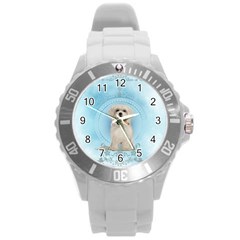 Cute Little Havanese Puppy Round Plastic Sport Watch (l) by FantasyWorld7