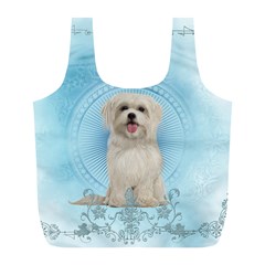 Cute Little Havanese Puppy Full Print Recycle Bags (l)  by FantasyWorld7