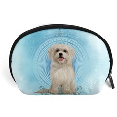 Cute Little Havanese Puppy Accessory Pouches (large)  by FantasyWorld7